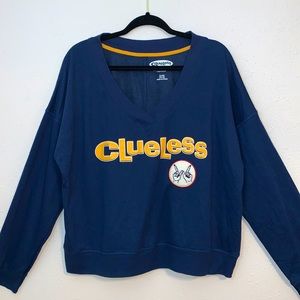Clueless - V-Neck, Off Shoulder Sweater, SZ XL